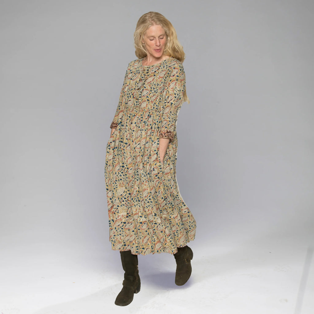 Kalamkari Dress (Sand)