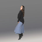 Djinn Flax Palazzo Pants (Blue)