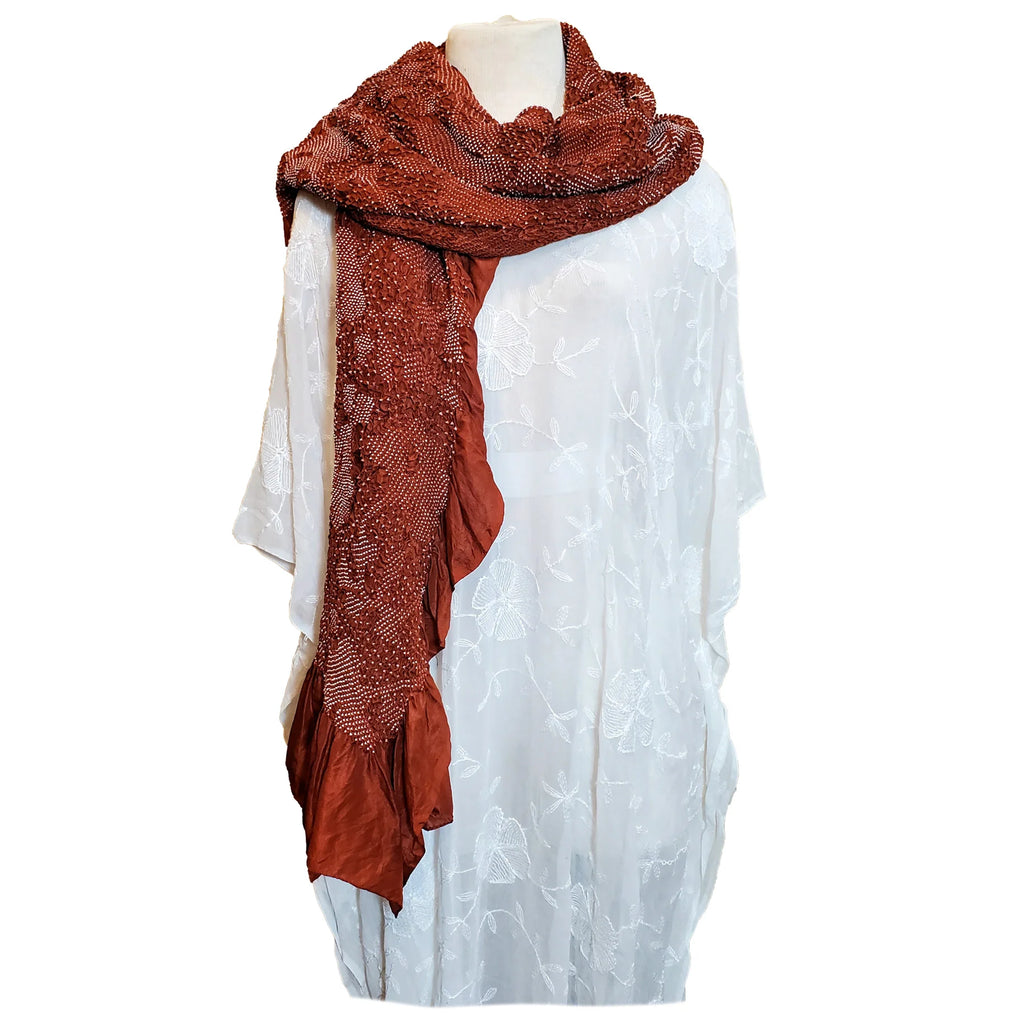 SIDR Craft Bandhani Silk Scarf