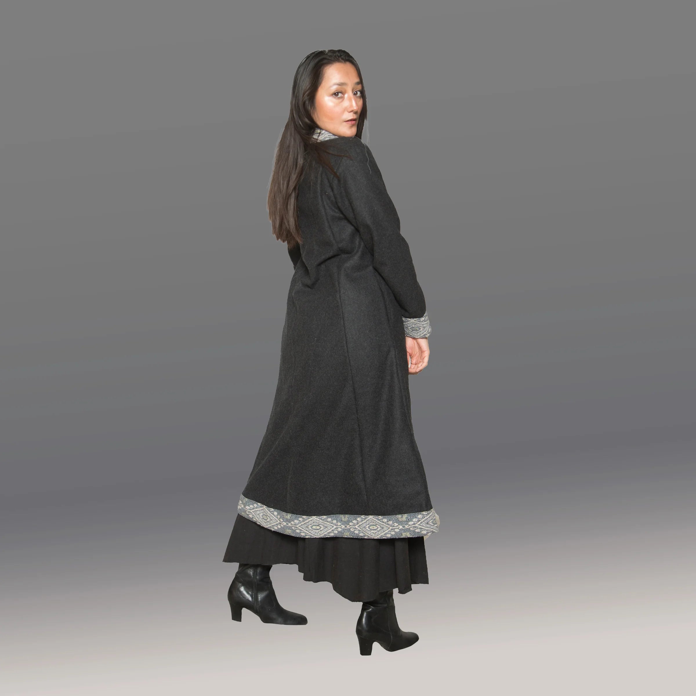 Dervish Wool Coat (Charcoal)
