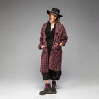 Women's Wool Plaid Jacket (Plum Plaid Dk. Lavender)