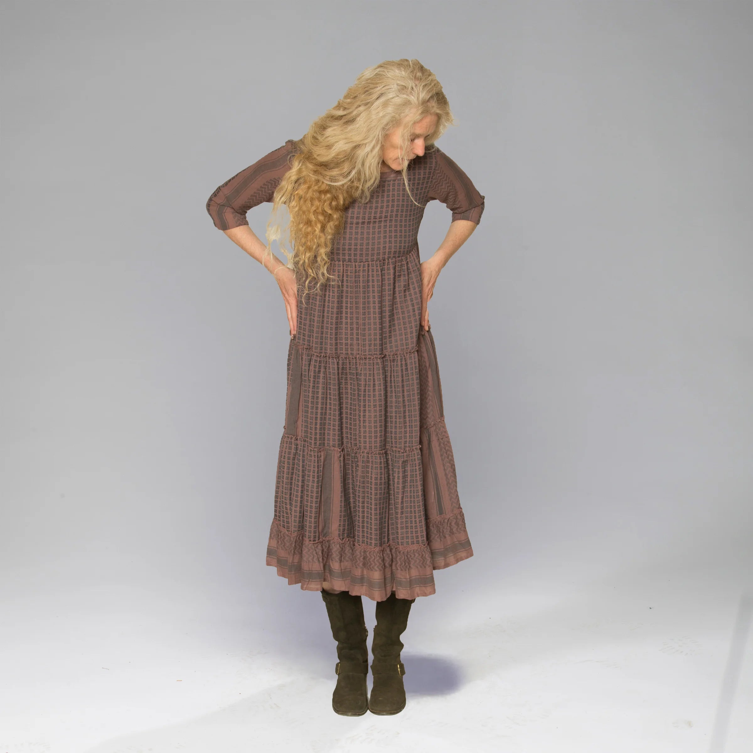 Kufiyeh Dress (Plum)