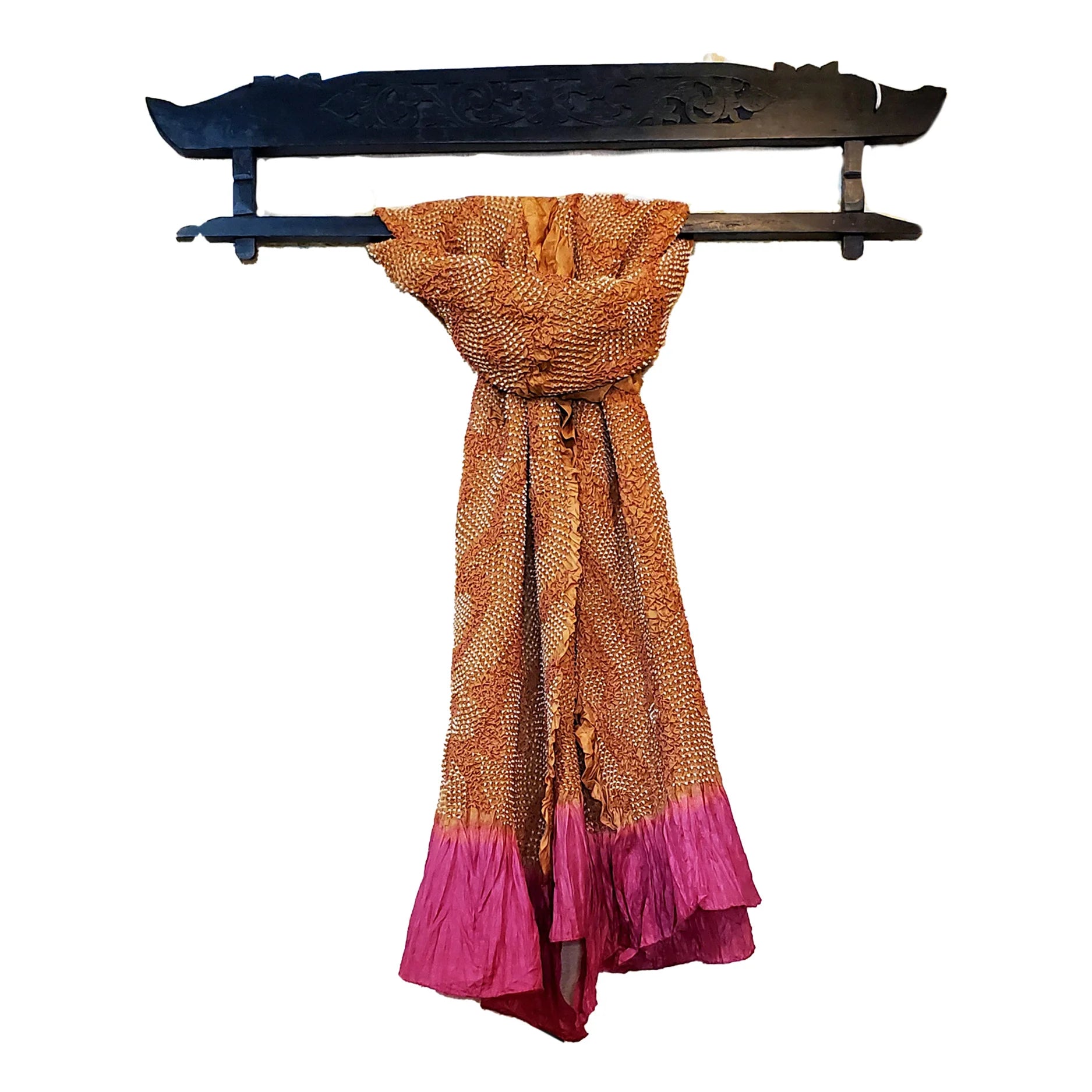 SIDR Bandhani Scarf Orange with Magenta