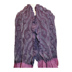 SIDR Bandhani Silk Scarf Purple Pink