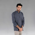 Men's Shirt (Grey/Gold stripe)