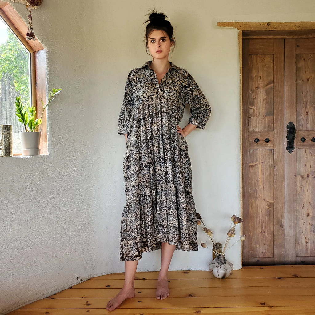 Khaadi Dress (Navy, Black, Cream)