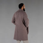 Men's Wool Plaid Coat (Lt Lavender)