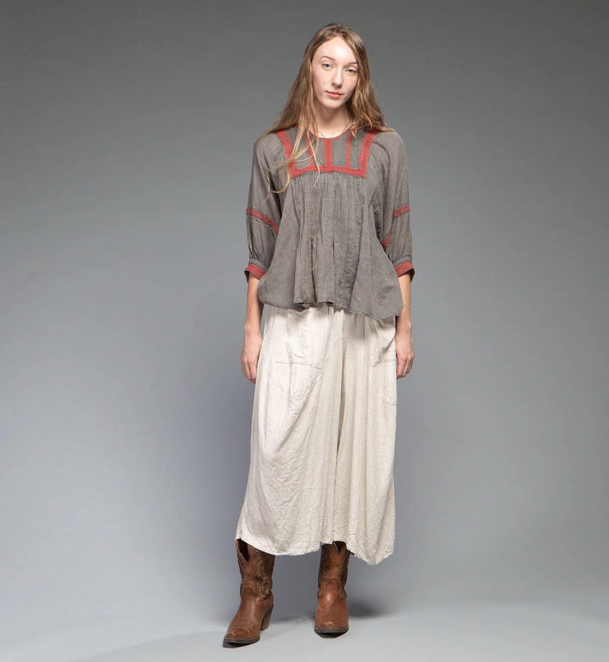Artist Smock (Grey Pink)
