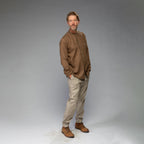 Men's Shirt (Brown/Orange Stripe)