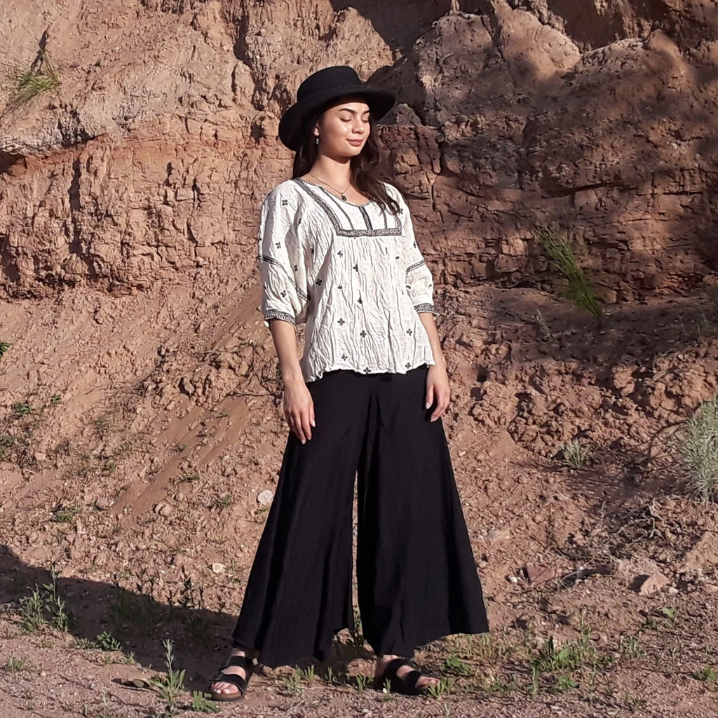 Djinn Palazzo Pants (Black)