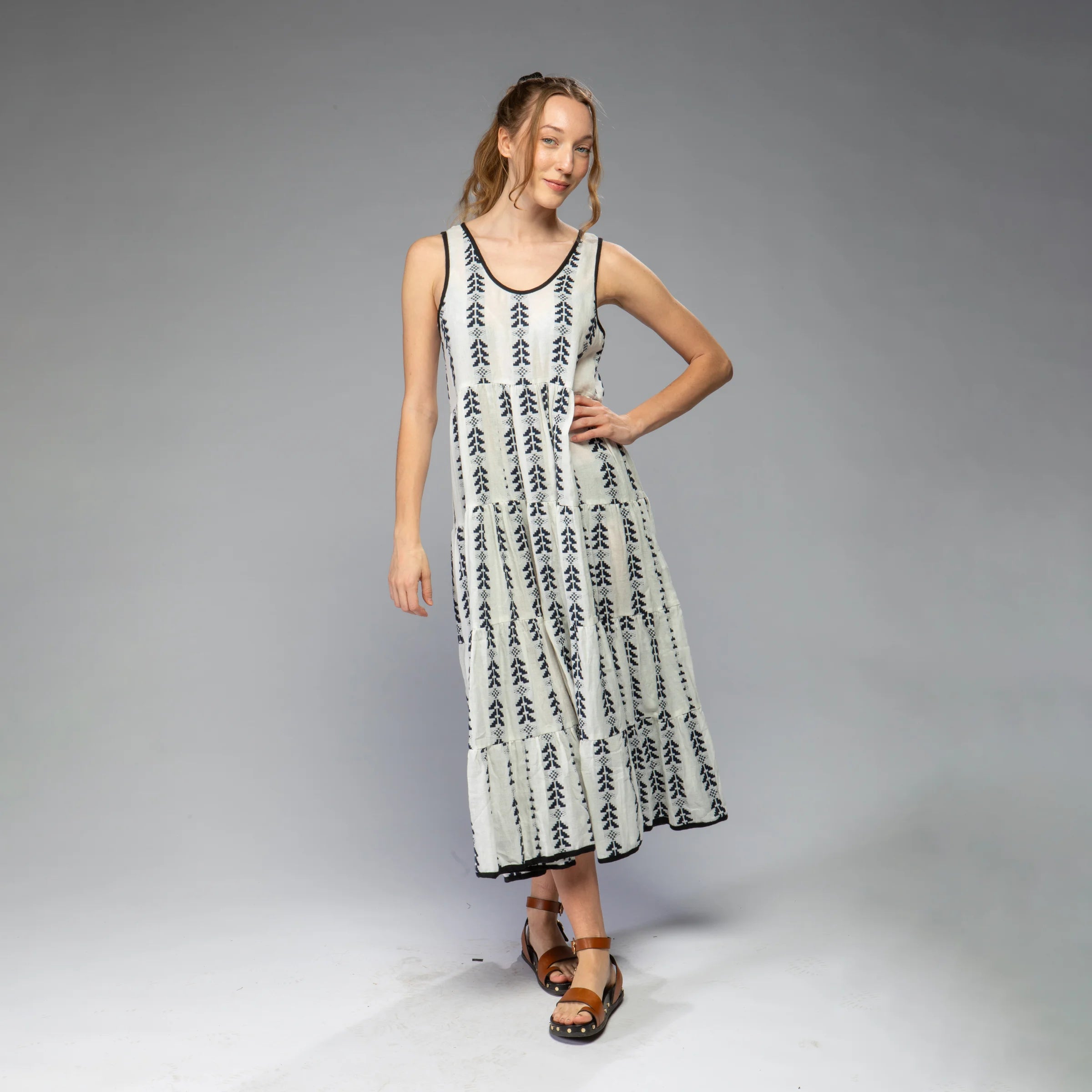 Sumeria Sundress ( White & Black )