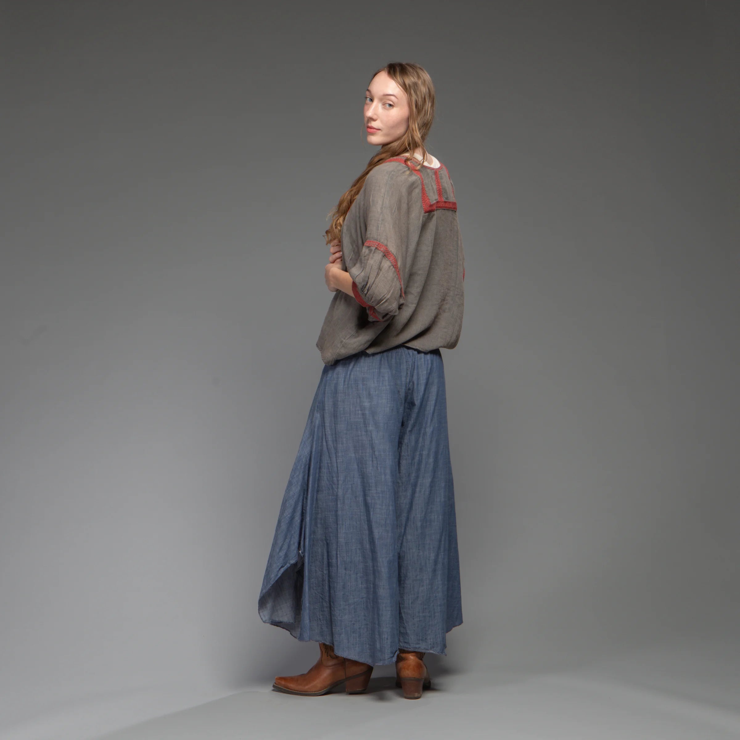 Artist Smock (Grey Pink)
