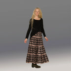 Zia Skirt (Black & Lavender)
