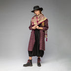 Women's Wool Plaid Jacket (Plum Plaid Dk. Lavender)