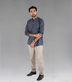 Men's Shirt (Grey/Gold stripe)