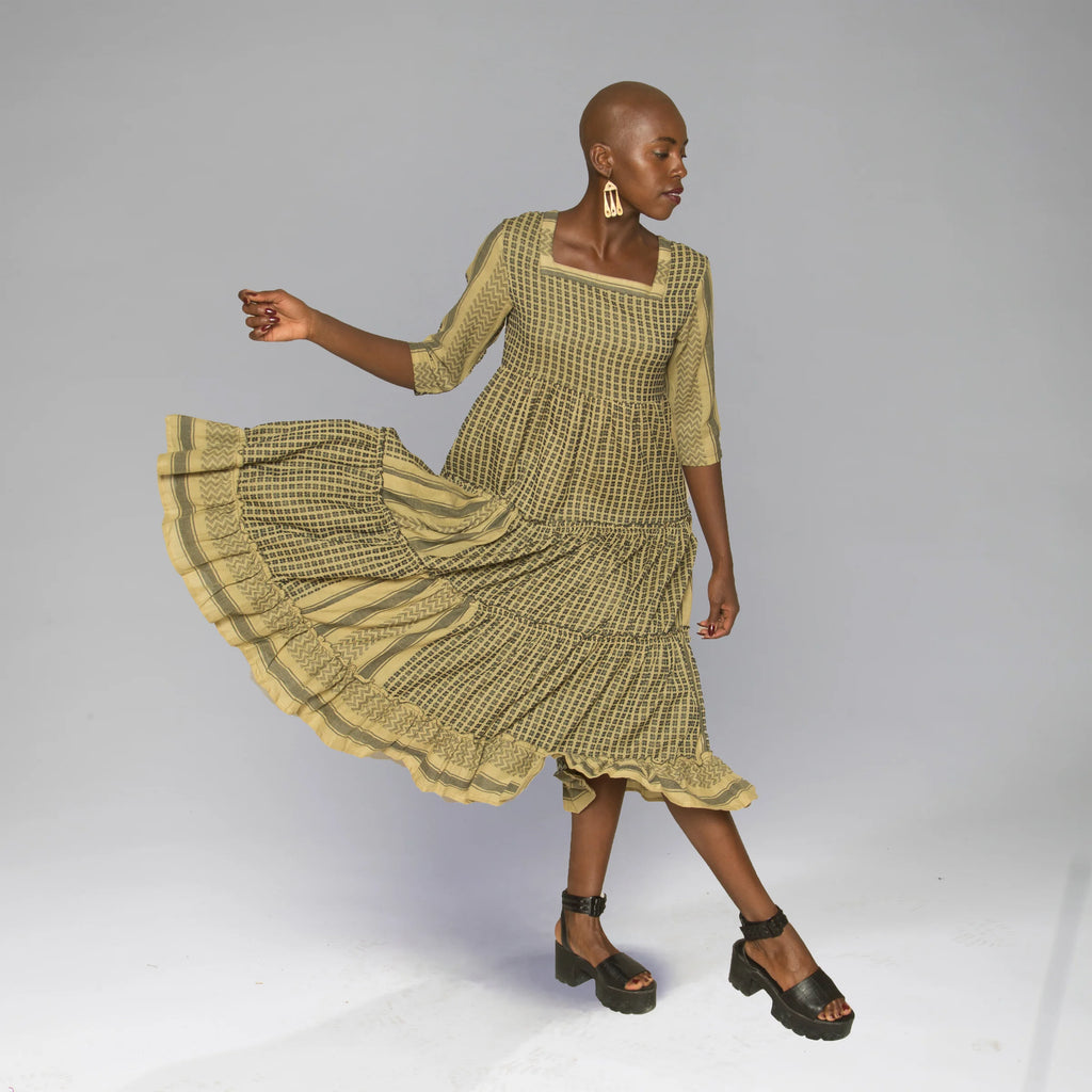Kufiyeh Dress (Olive)