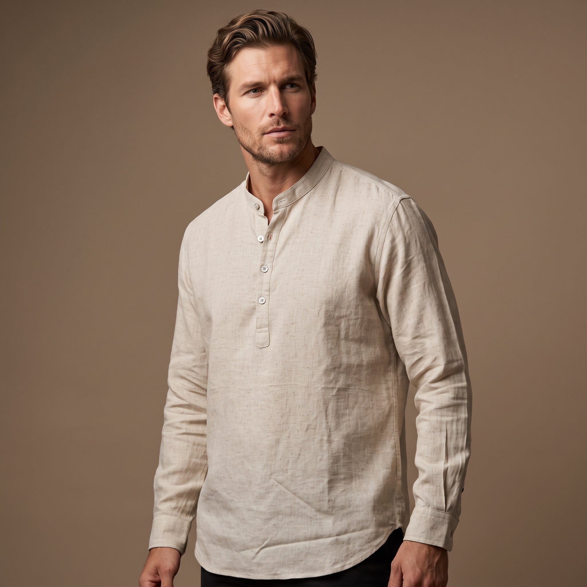 Men's Shirt (Nehru Kora Flax)