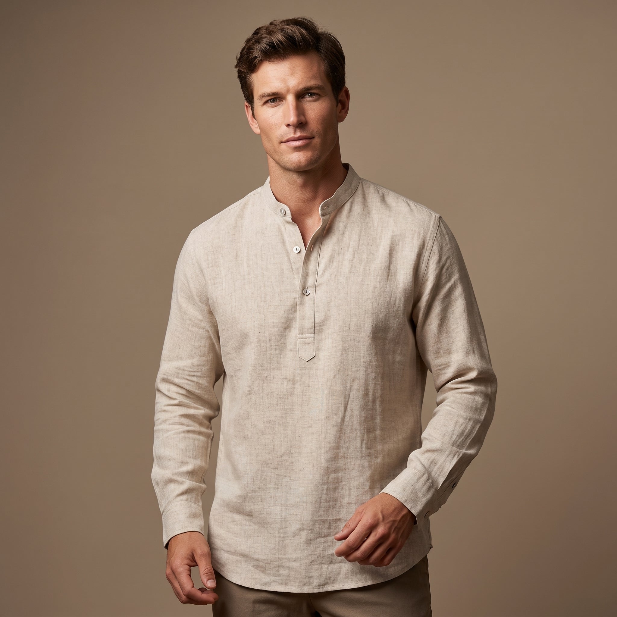 Men's Shirt (Nehru Kora Flax)