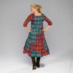 Madras Dress (Blue Plum)