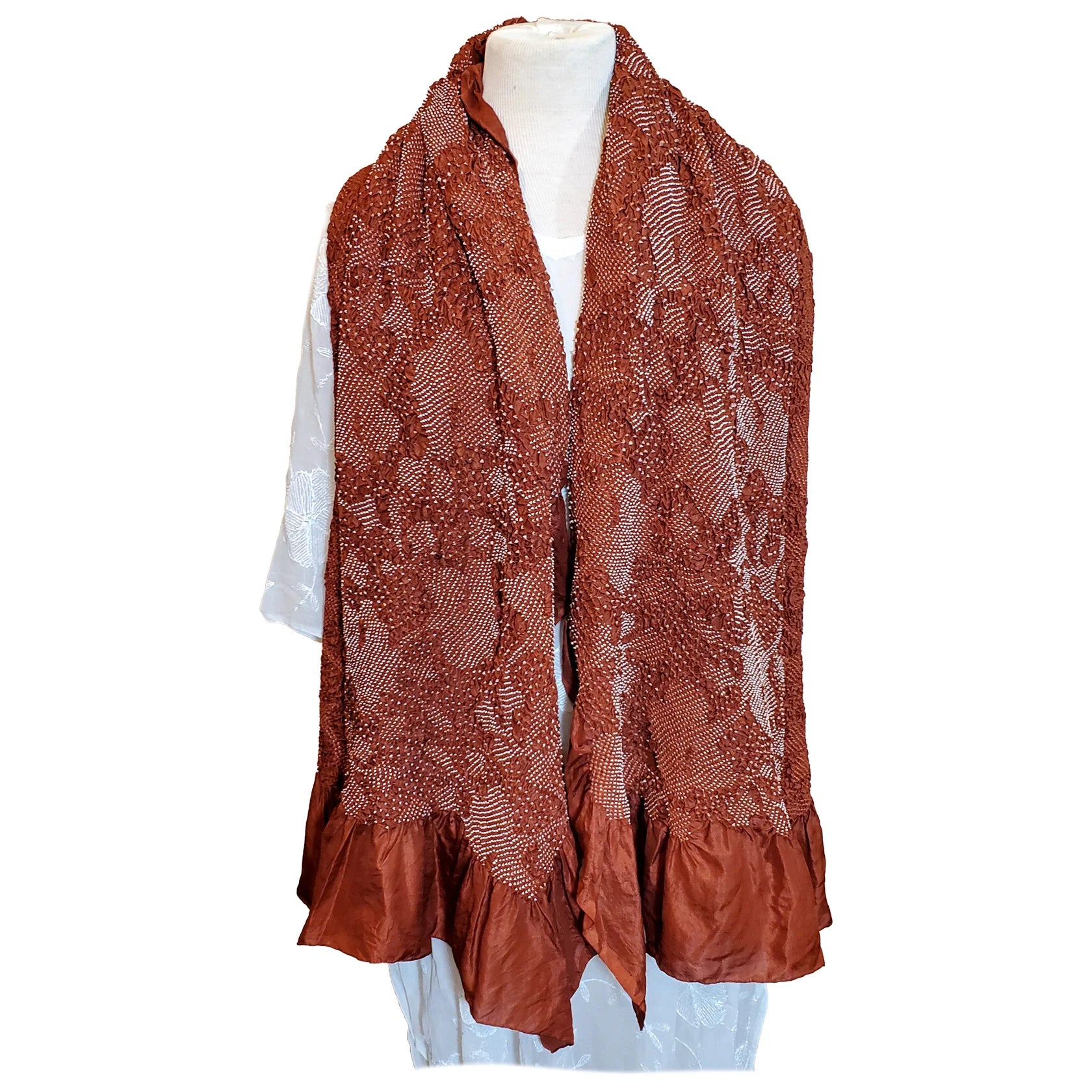 SIDR Craft Bandhani Silk Scarf