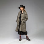 Women's Wool Plaid Jacket (Charcoal)