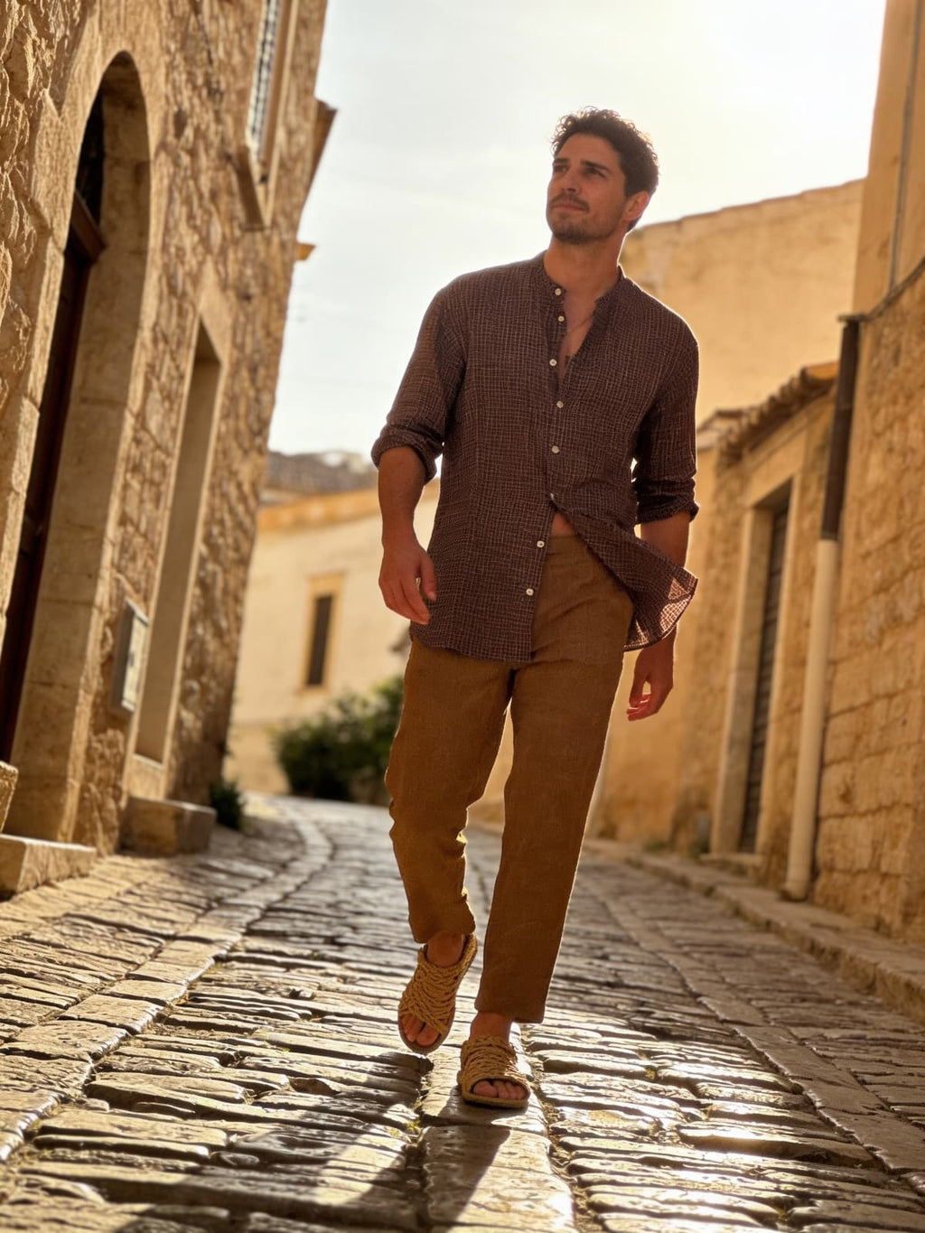 Men’s Pants (Burnt Orange Linen Blend)