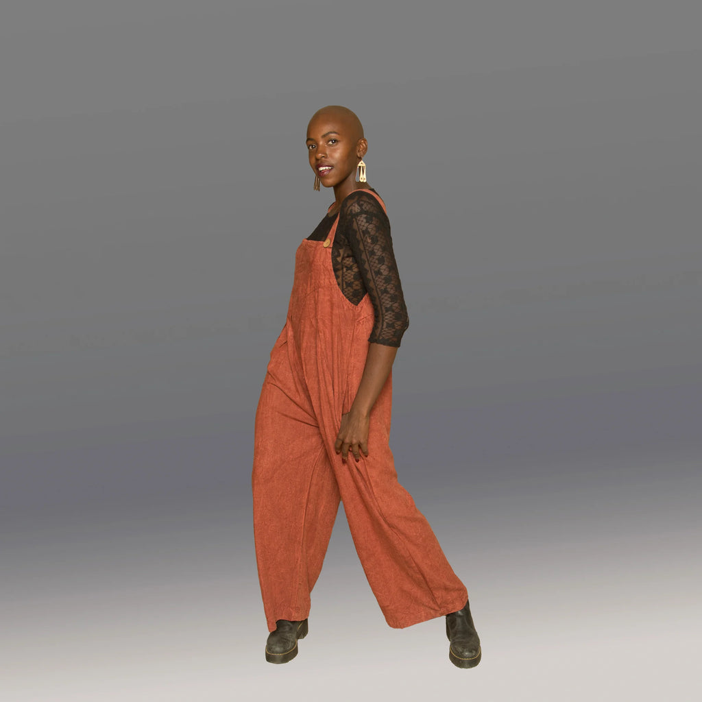 Overalls/Jumpsuit (Rust Linen)