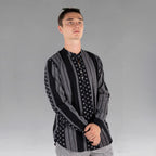 Men's Shirt (Black Ikat Motif)