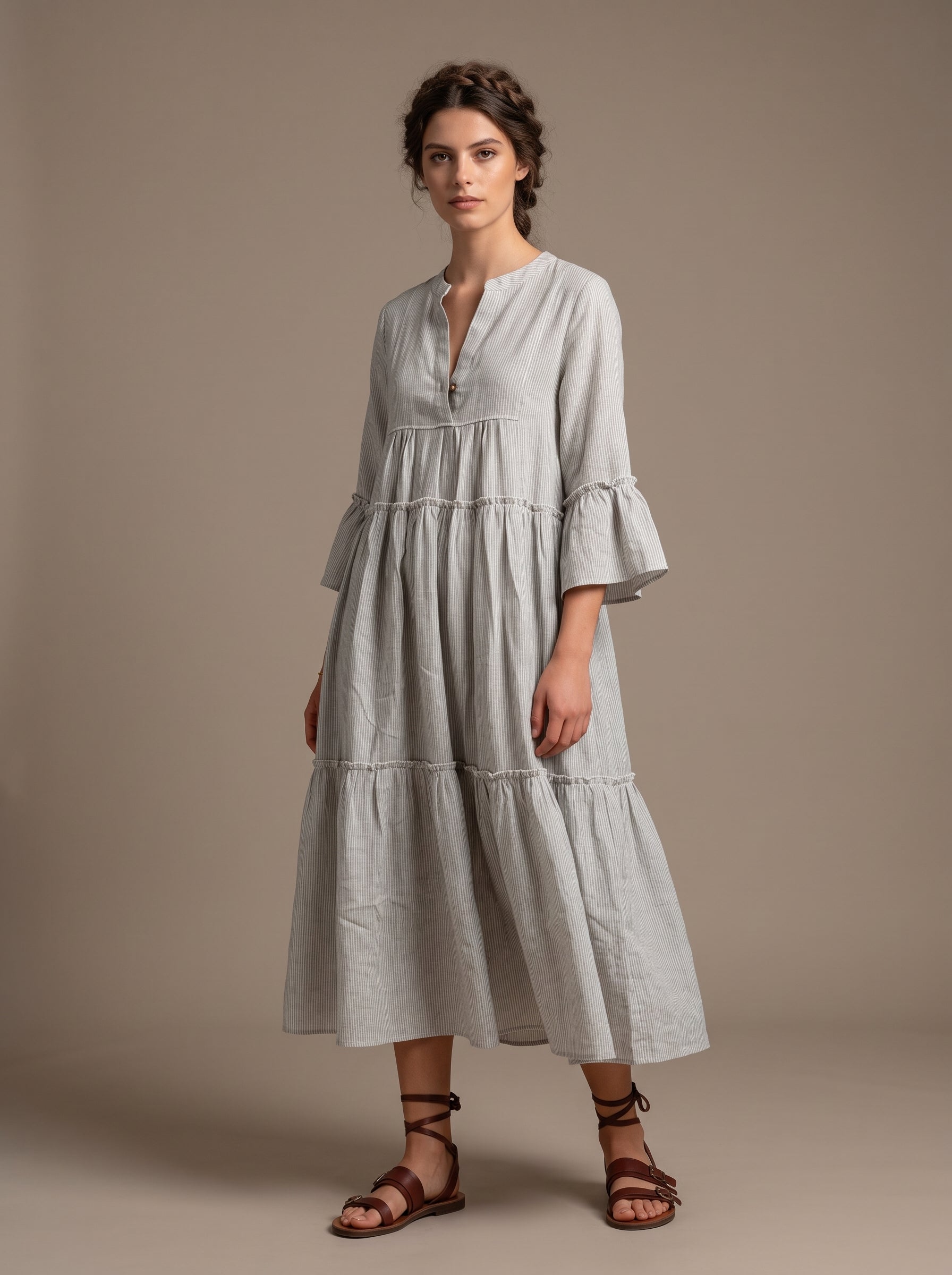 Zarina Linen Maxi Dress