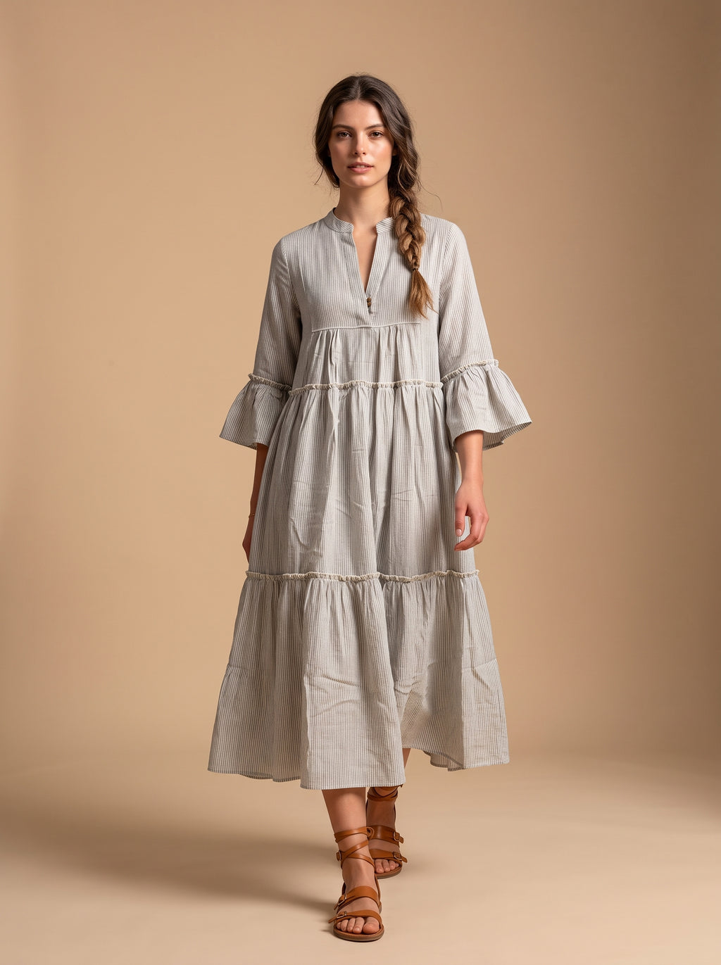 Zarina Linen Maxi Dress