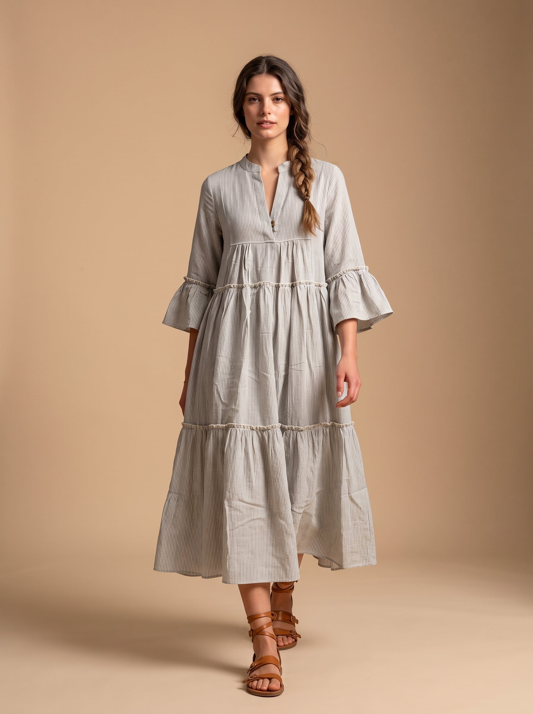 Zarina Linen Maxi Dress