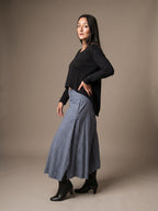 Djinn Flax Palazzo Pants (Blue)