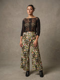 Palazzo Print Pants (Forest)