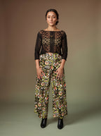 Palazzo Print Pants (Forest)