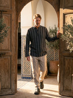 Men's Shirt (Blk/Grey stripe)