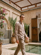 Men's Shirt (Brown/Gold Flax)