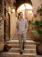 Men's Shirt (Brown/Gold Flax)