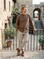 Men's Shirt (Brown/Orange Stripe)