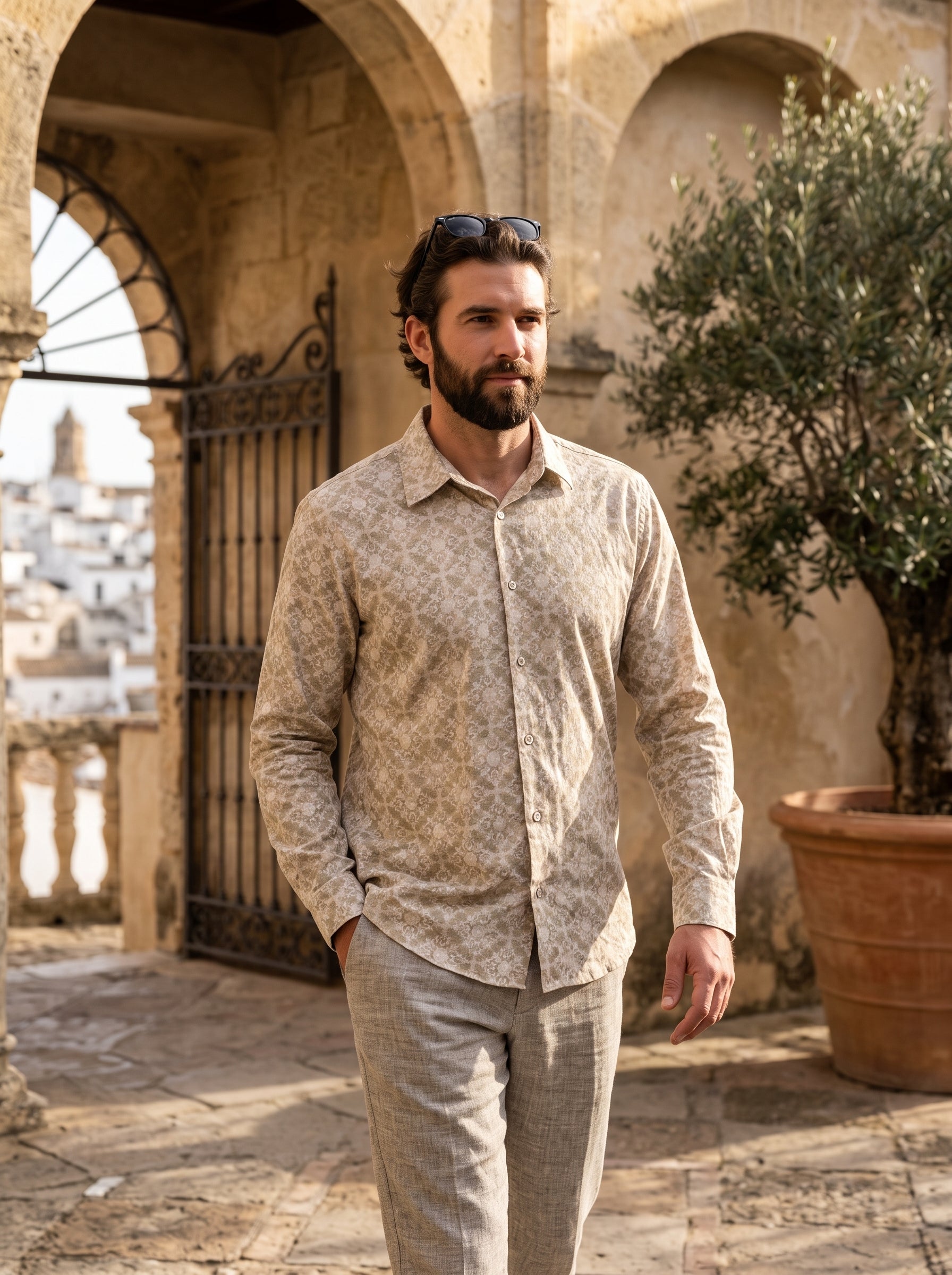 Men's Shirt (Forest Linen)