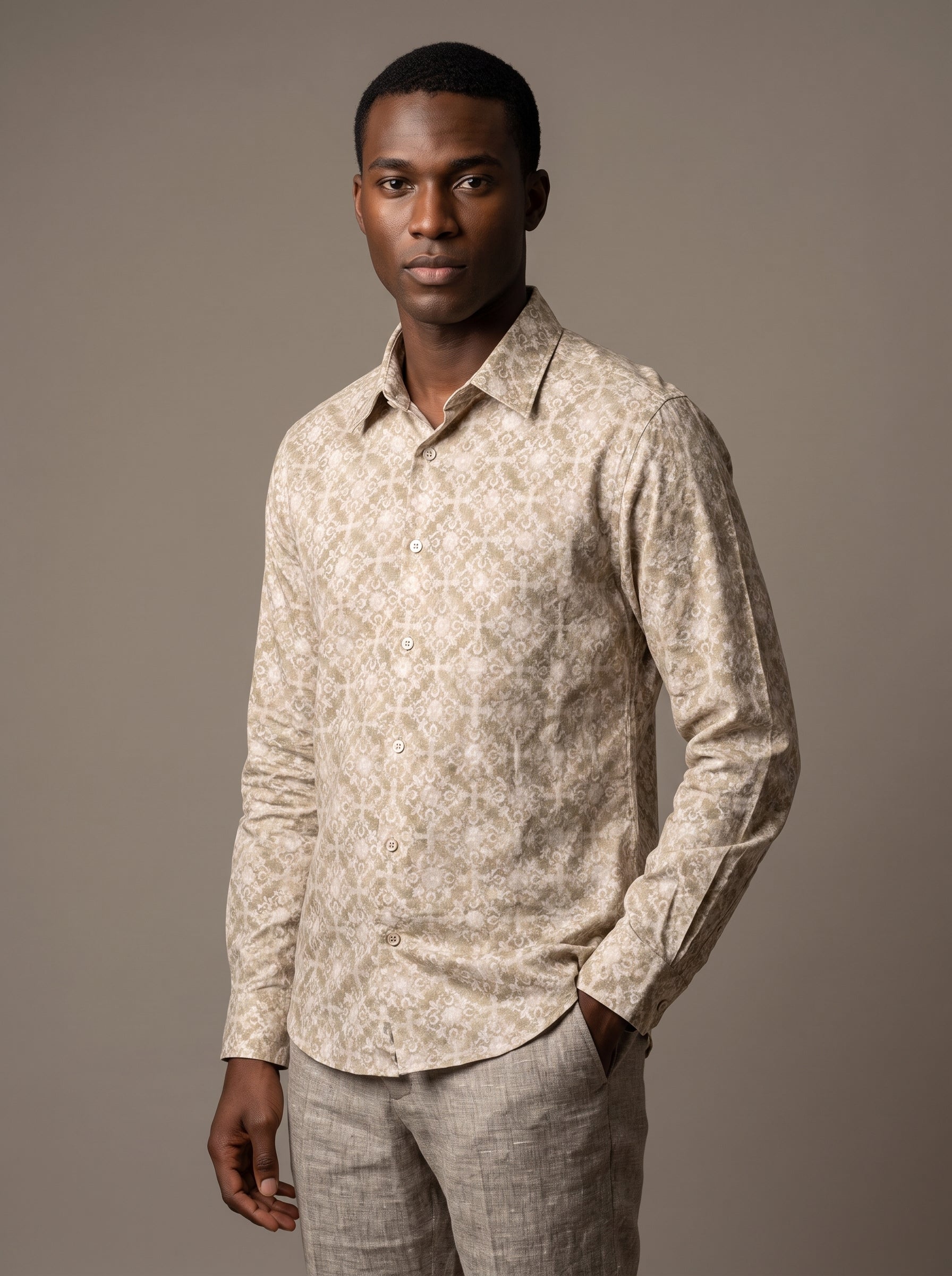 Men's Shirt (Forest Linen)