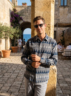 Men's Shirt (Indigo Zigzag)