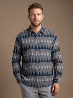 Men's Shirt (Indigo Zigzag)