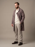 Men's Wool Plaid Coat (Lt Lavender)