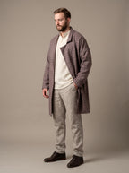 Men's Wool Plaid Coat (Lt Lavender)