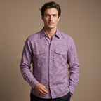 Men’s Shirt (Plum Linen)