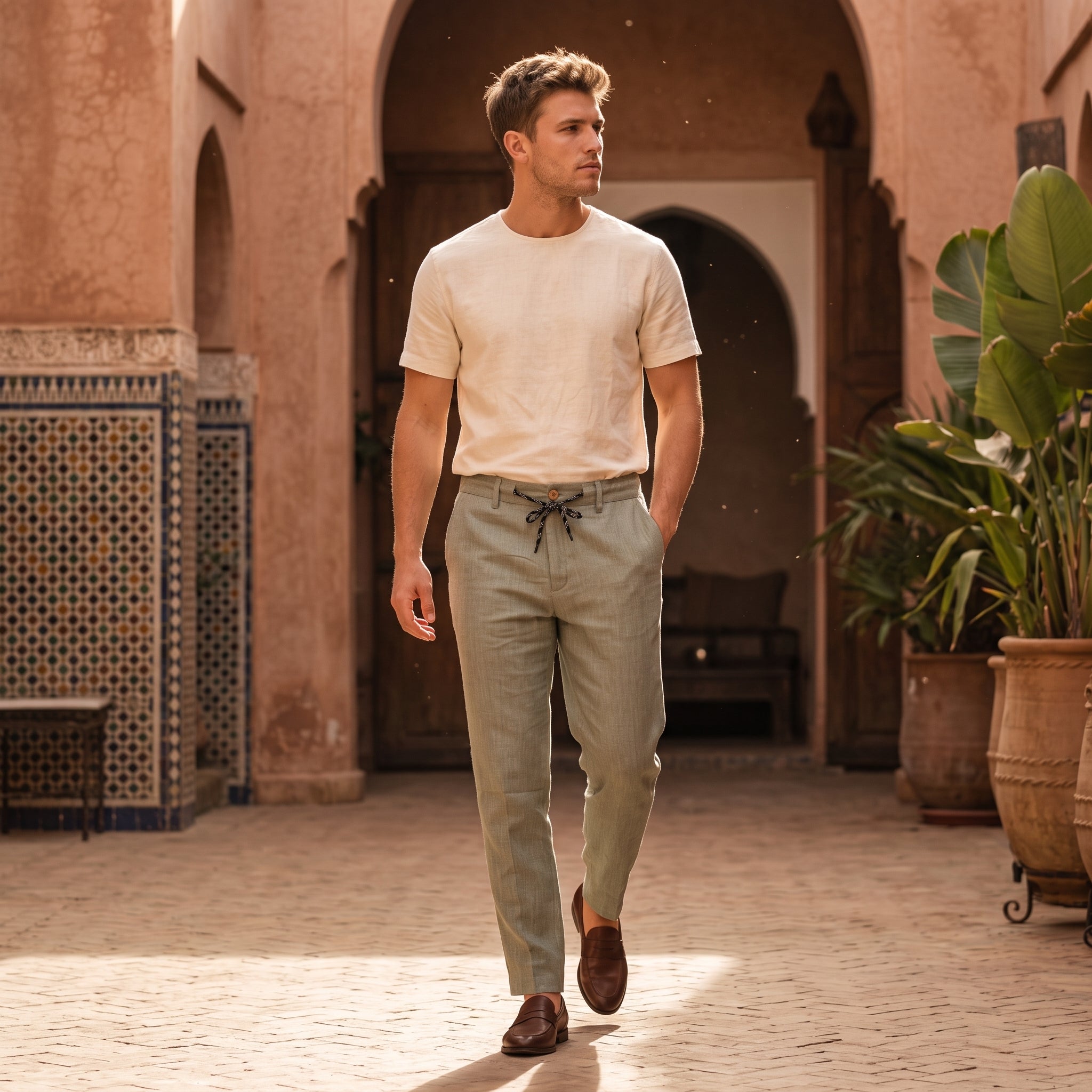 Men’s Pants (Sage Linen Blend)
