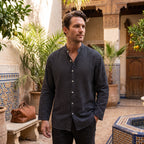 Men's Shirt (Black Cross Stitch)
