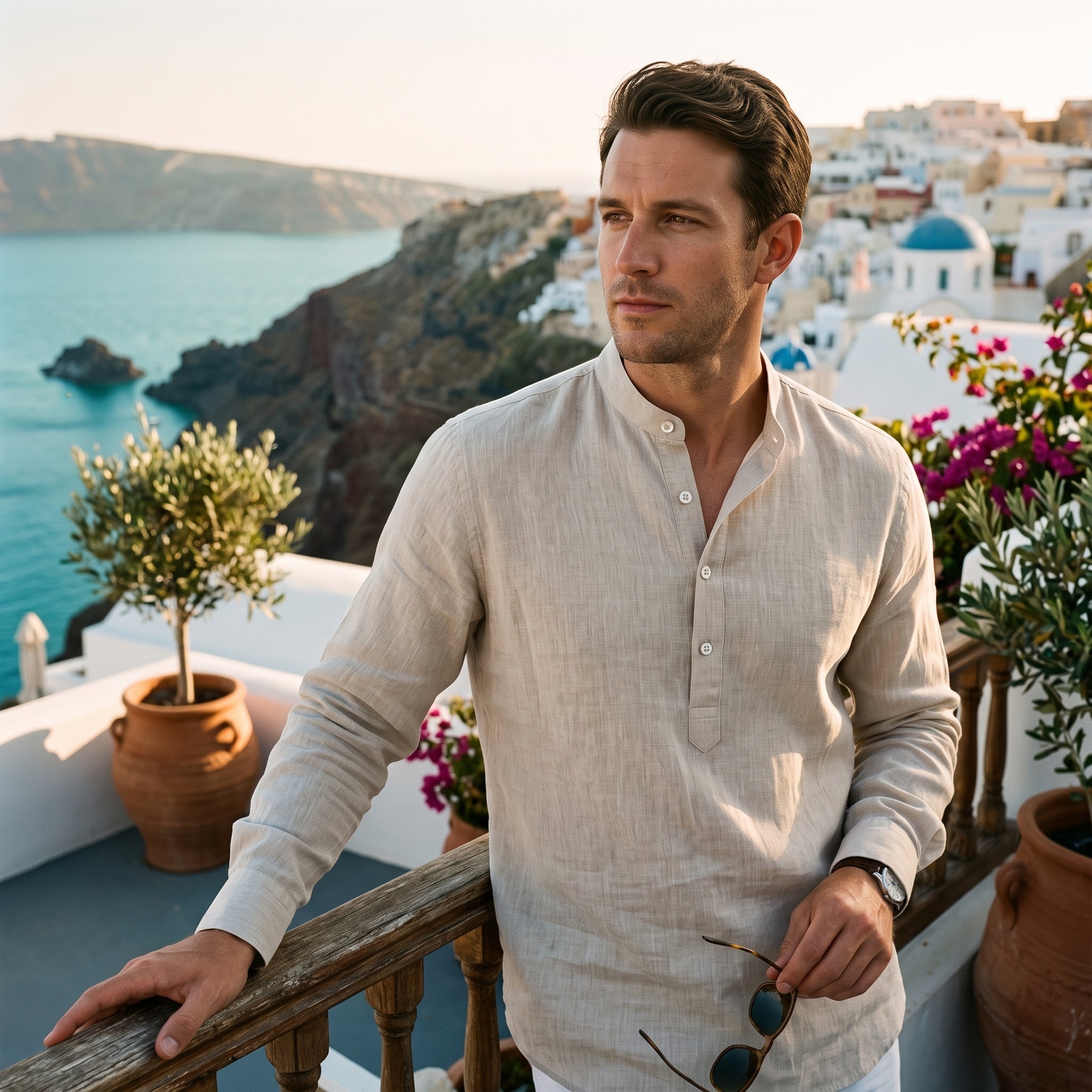 Men's Shirt (Nehru Kora Flax)