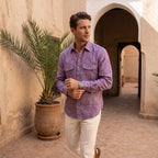 Men’s Shirt (Plum Linen)