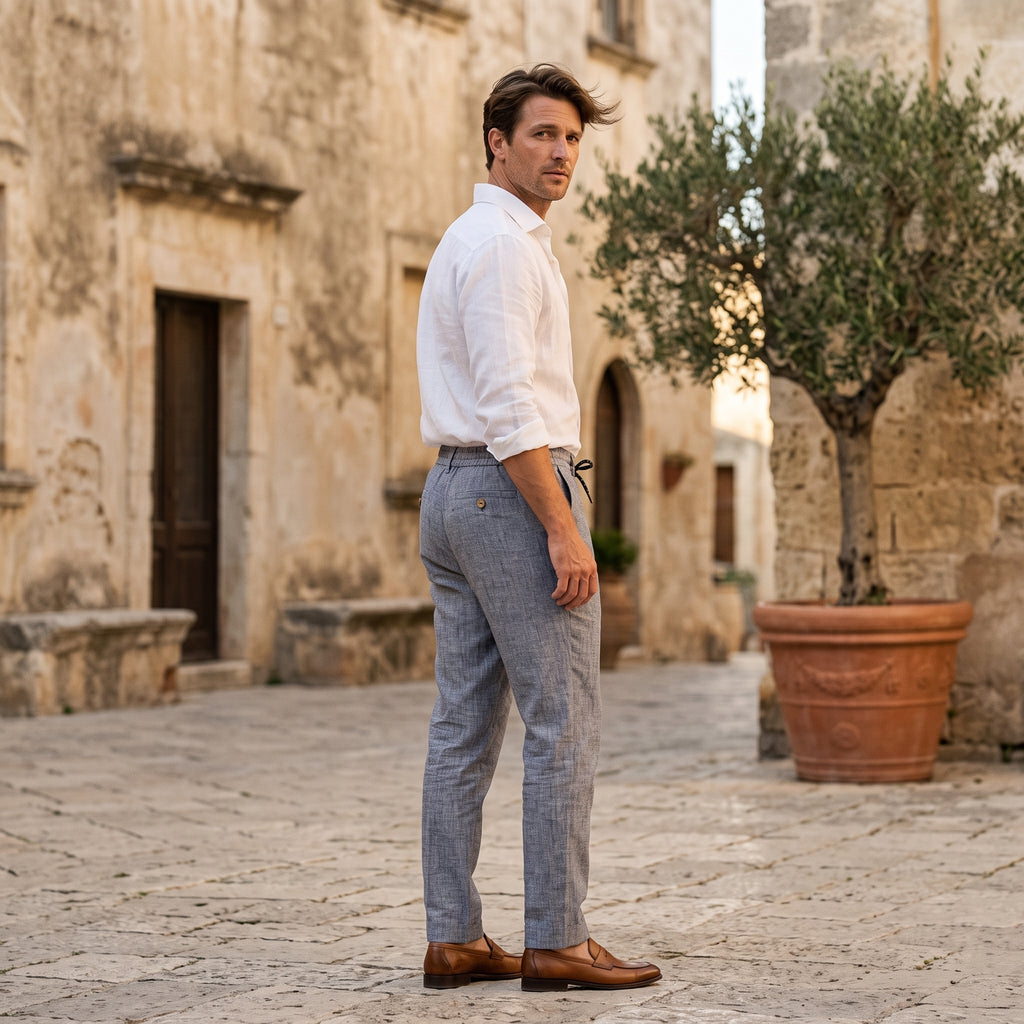 Men’s Pants (Ash Violet Linen Blend)